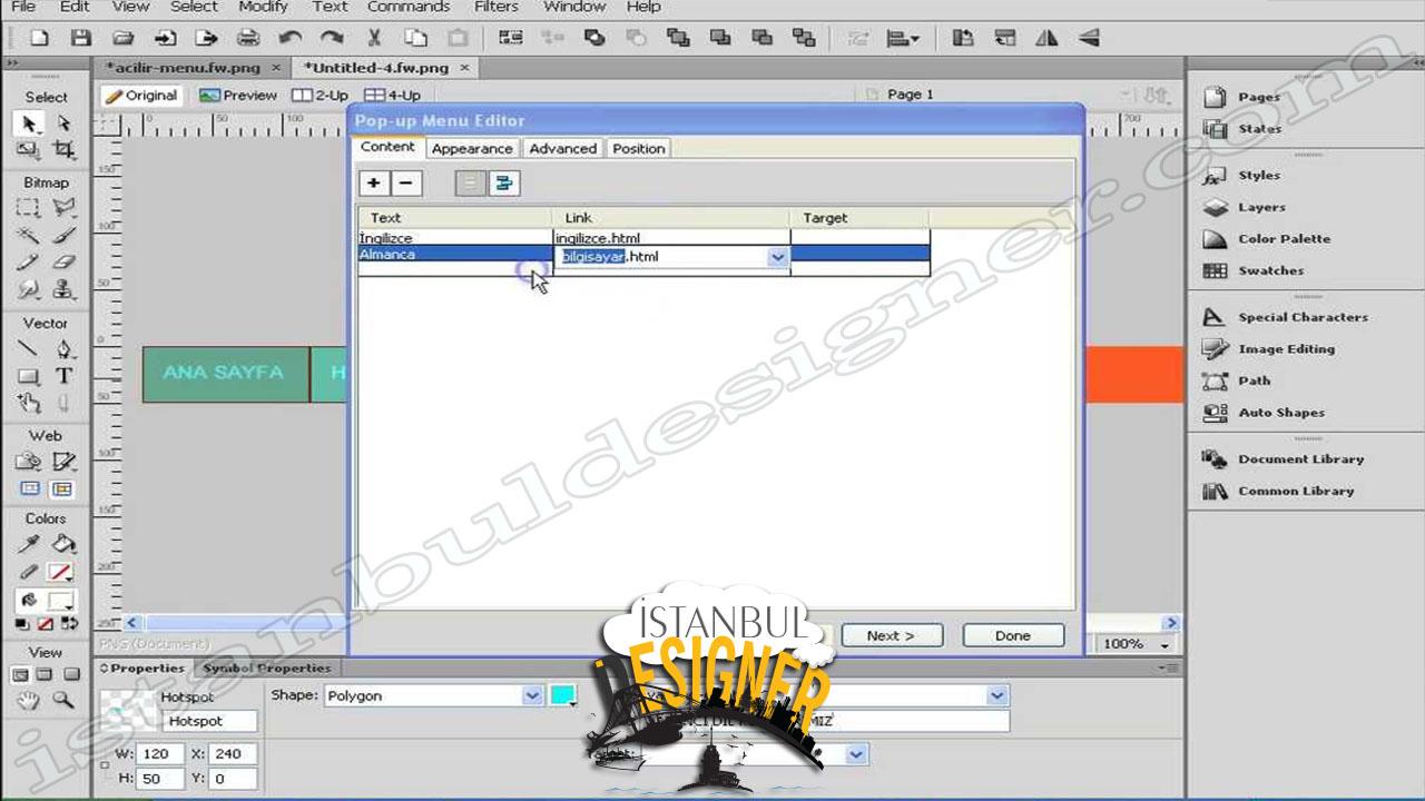 122-adobe-fireworks-web-araclari-hotspot-araci-ve-acilir-menu-yapimi-ornek-2