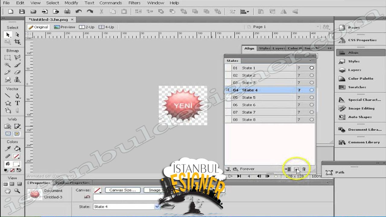 Adobe Fireworks animasyon yapmak