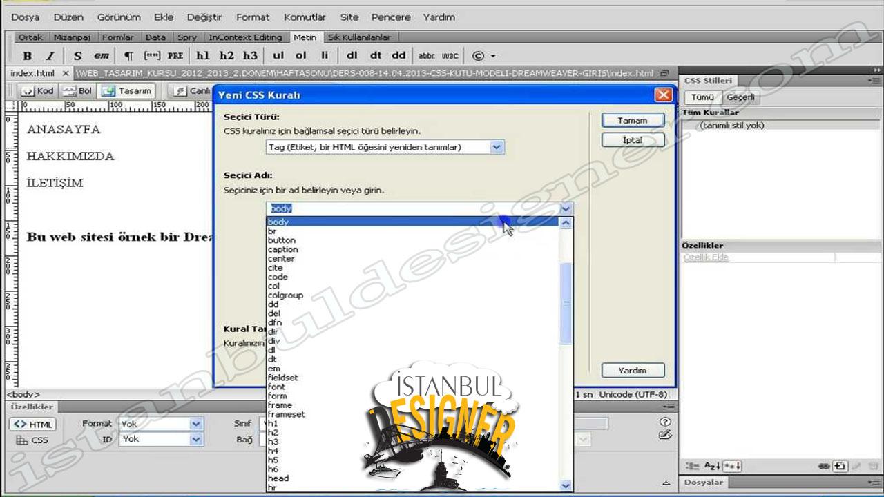 80-adobe-dreamweaver-css-ile-calismak