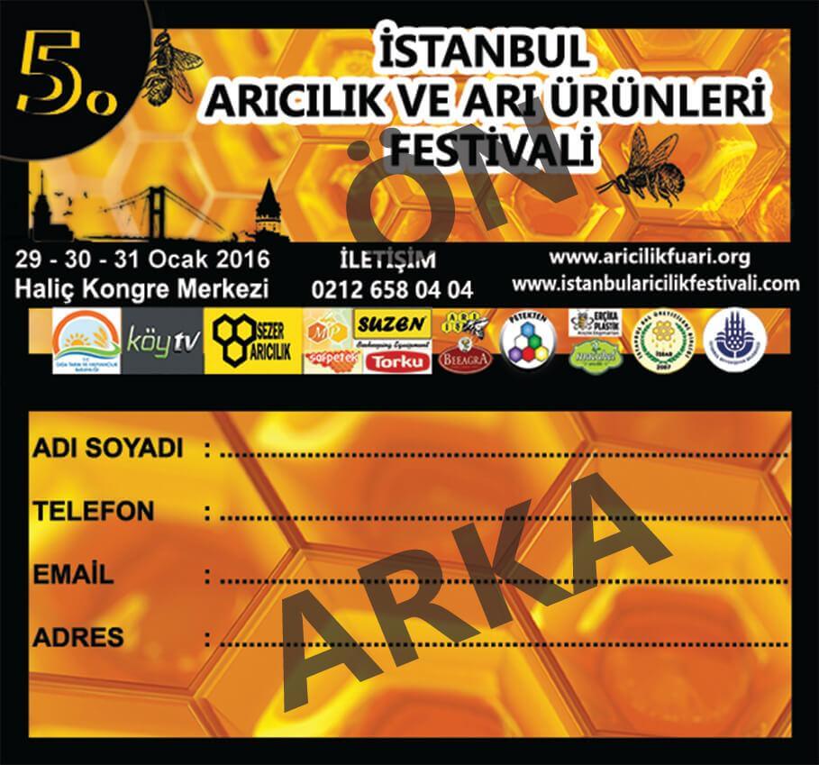 İstanbul Arıcılık ve Arı Ürünleri Festivali 2016 Davetiye Tasarımı